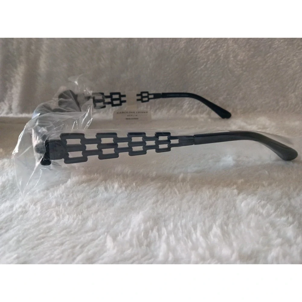 Carolina Lemke Bee CL3462-1 Black Geometric Sunglasses Cat 3 UV400 New w/Case